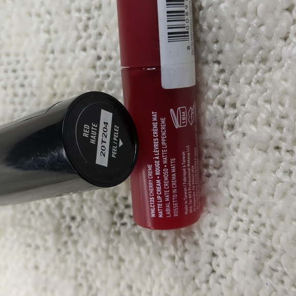 NYX Satin Lipstick in Red Haute and Smooth Whip Lip Balm in Cherry Creme Duo - Picture 5 of 9